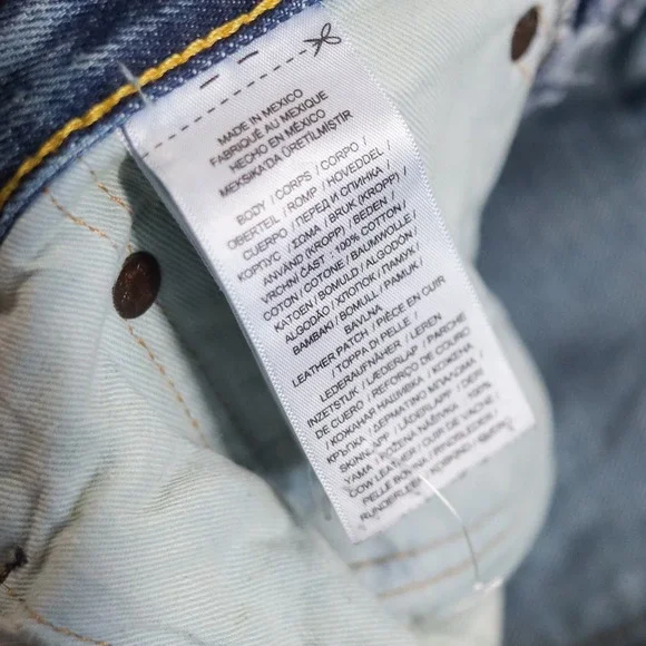 Polo Ralph Lauren Vintage Classic Fit Jeans Men 30x30 Blue Distressed Button Fly - Picture 12 of 13